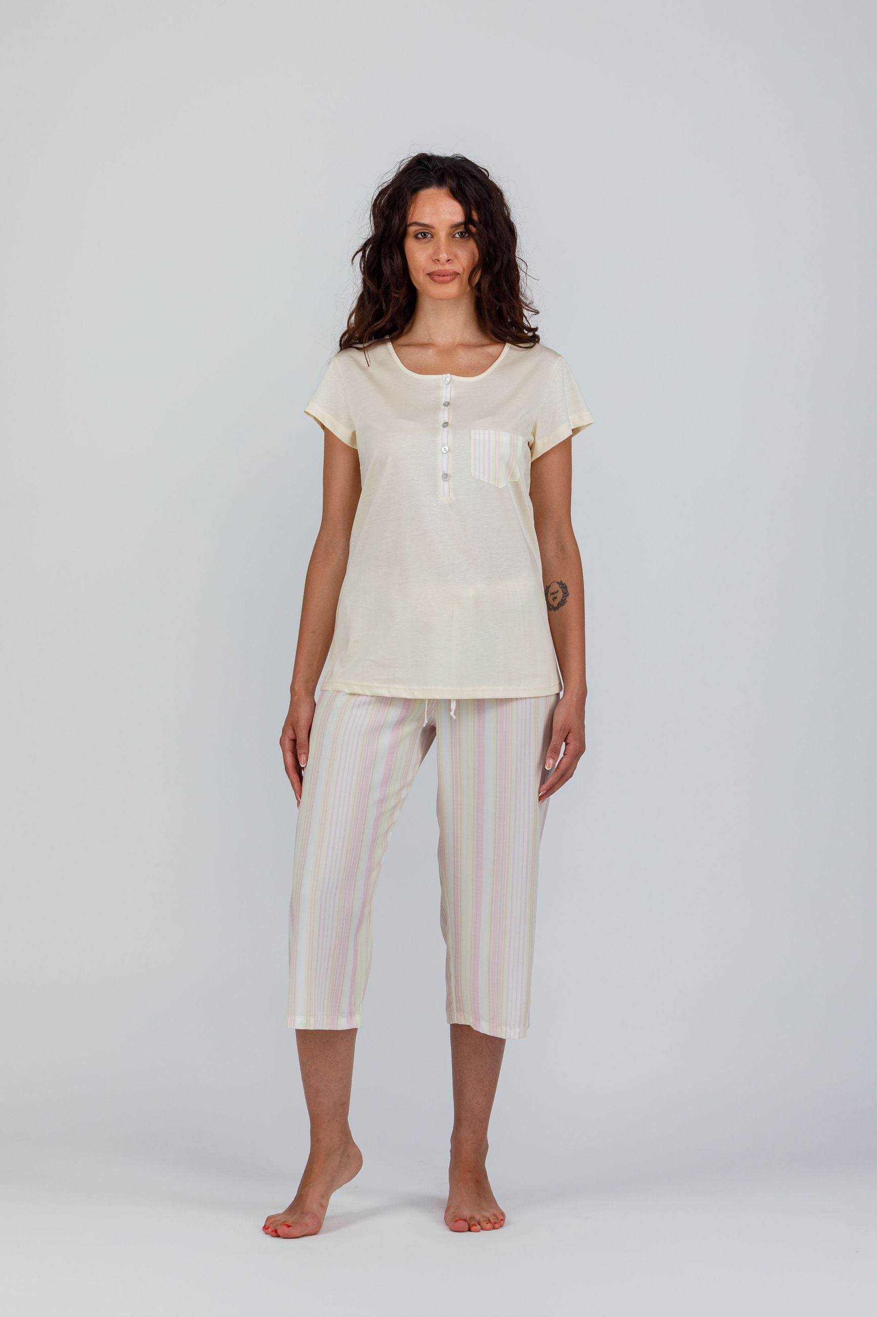 Pigiama pinocchietto Donna E2501 Fida - evabiancheria